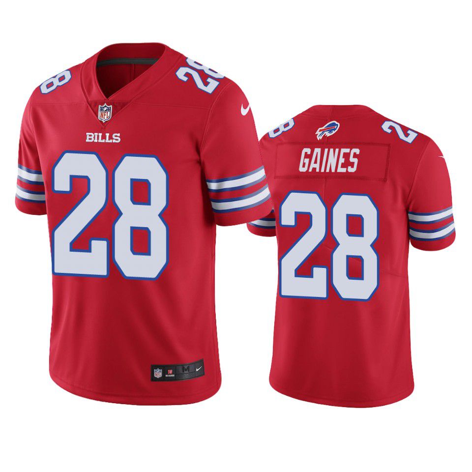 Men Buffalo Bills #28 Gaines Nike Red Game Retired Player NFL Jersey